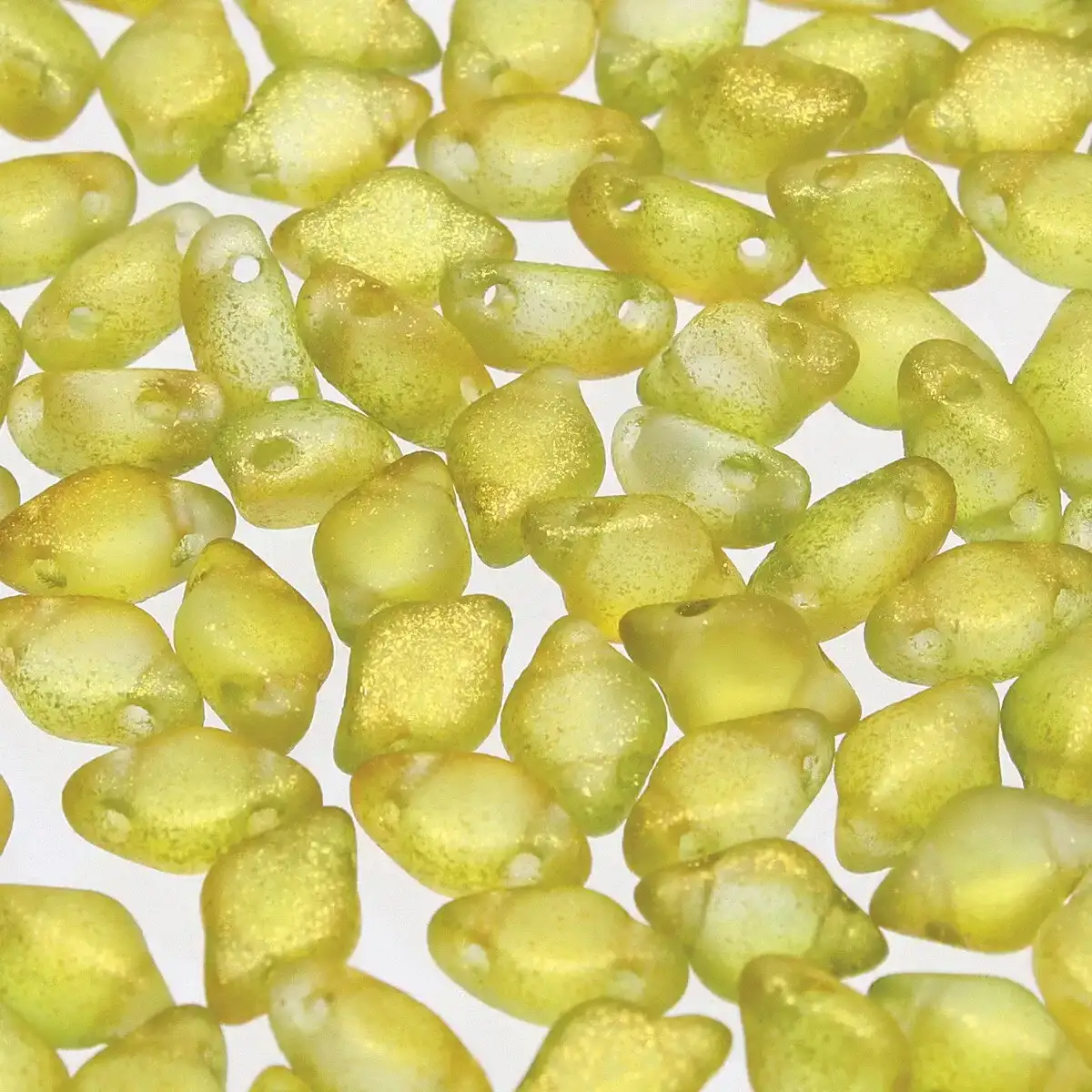 Gemduo Beads, Frozen Matte Yellow, 10g.