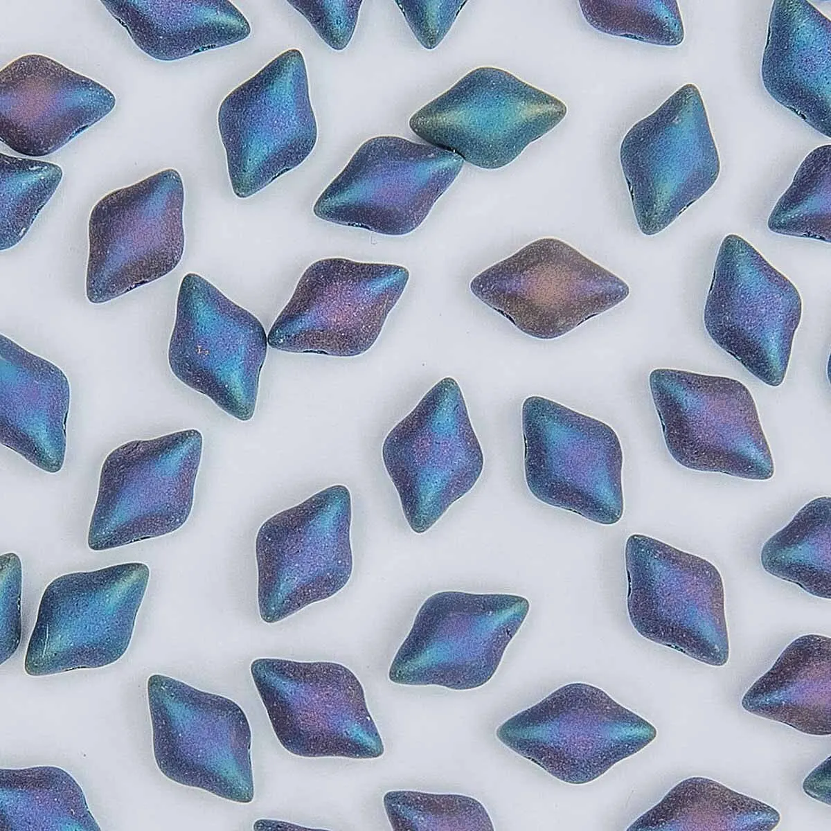Gemduo Beads, Jet Blue Iris Matte, 10g.
