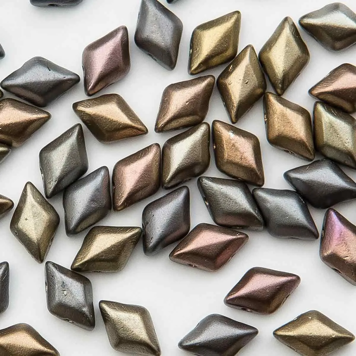 Gemduo Beads, Grey Rainbow, 10g