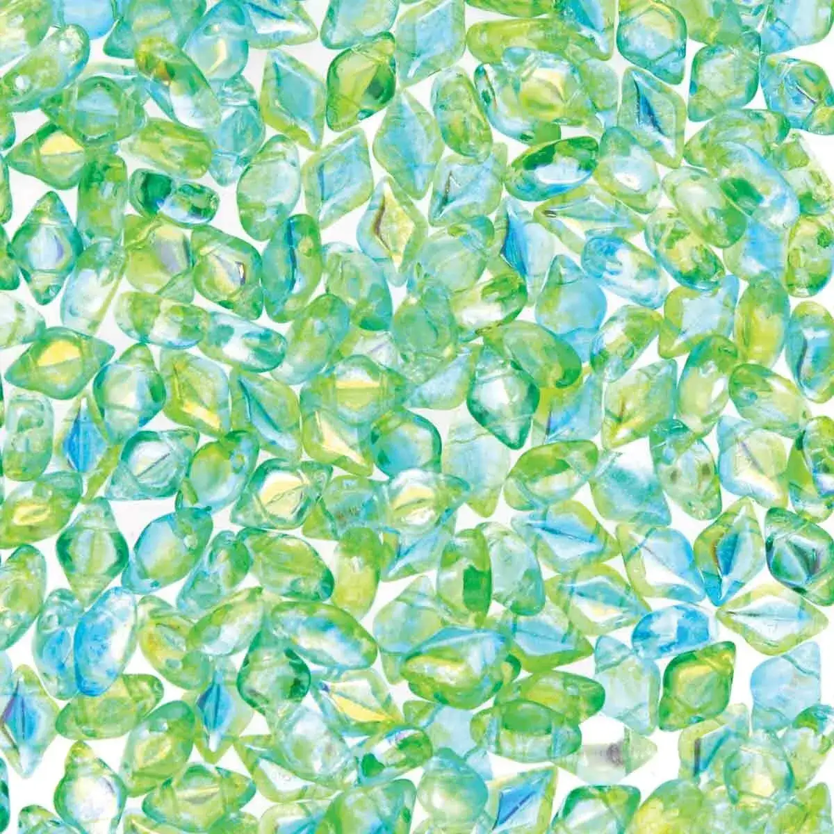 Gemduo Beads, Summer Rainbow Green, 5g.