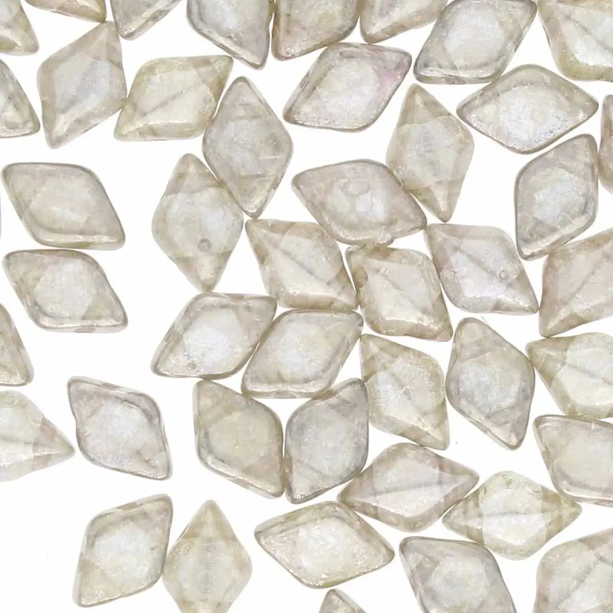 Gemduo Beads, Crystal Gleam White Glaze, 10g
