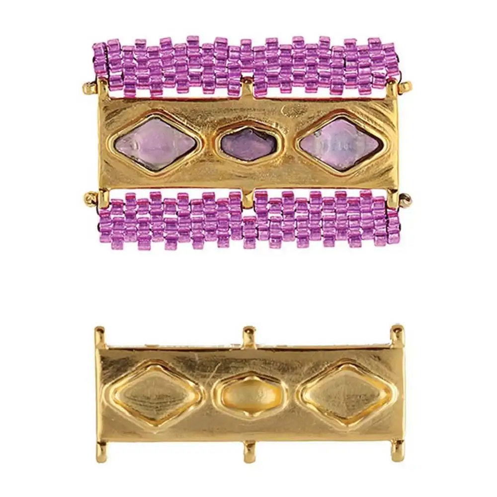 Cymbal Gerakari Delica Bead Connectors with Glue In Elements, 1 pc - Image 4