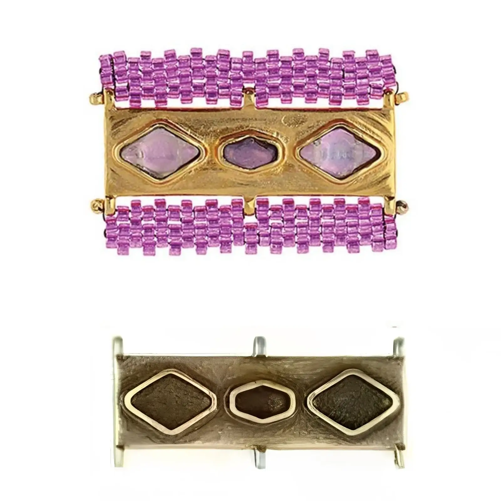 Cymbal Gerakari Delica Bead Connectors with Glue In Elements, 1 pc - Image 5