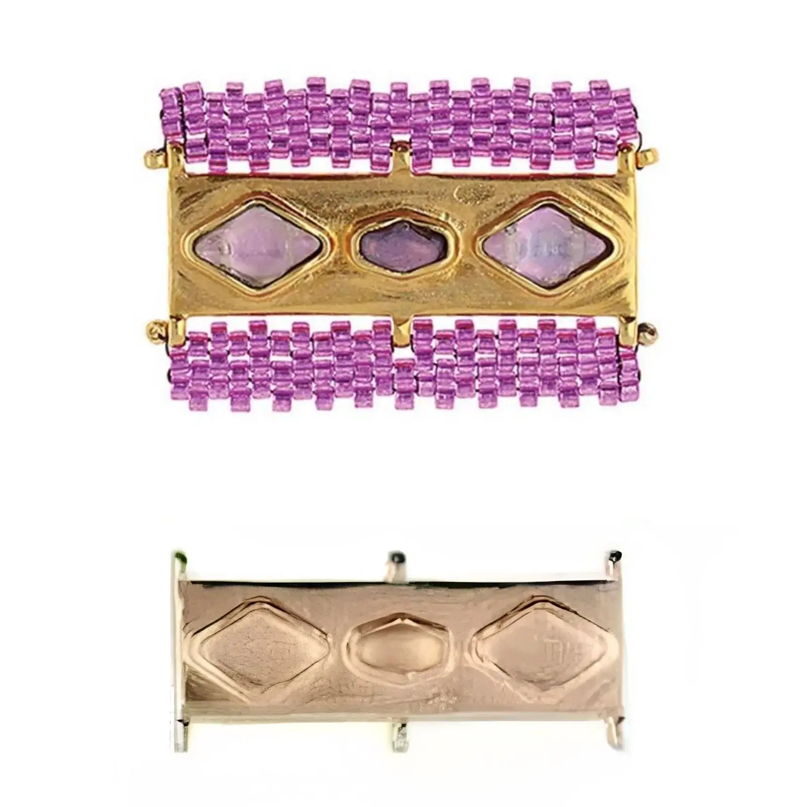 Cymbal Gerakari Delica Bead Connectors with Glue In Elements, 1 pc - Image 6
