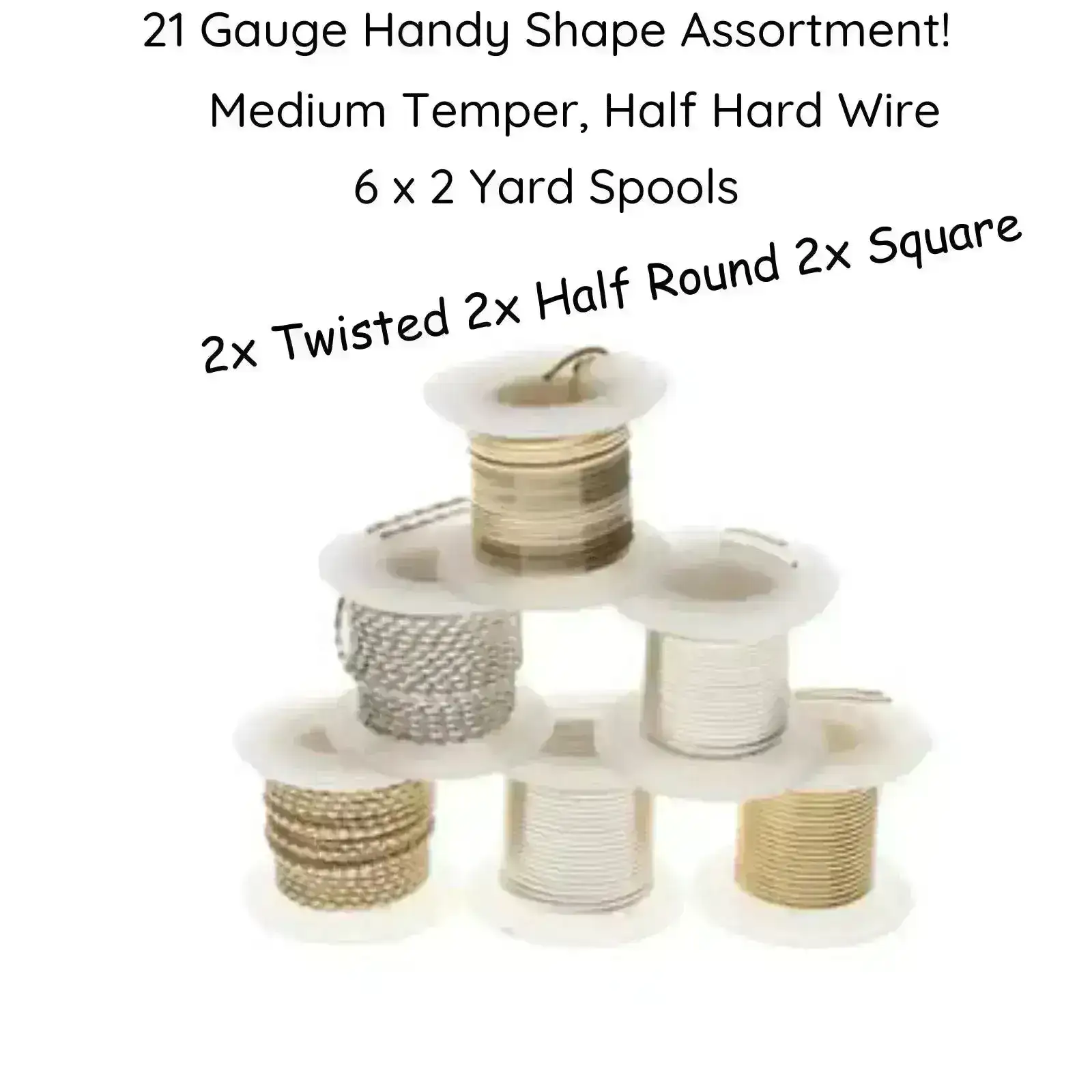 German-Style Wire, Medium Temper, Assorted Shapes, 6 Finishes