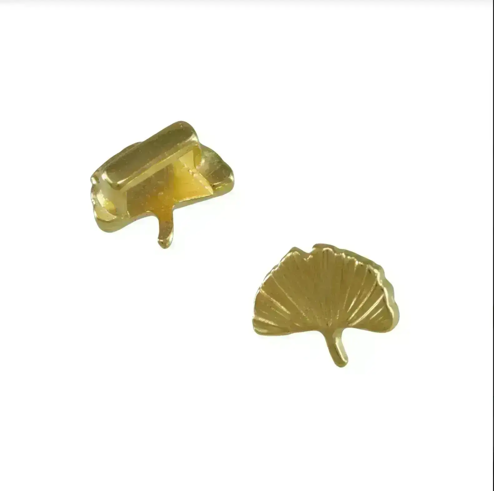 Gingko Leaf Flat Slider Flat Sliders for Leather or Cork, 5mm in 2 Finshes - Image 3