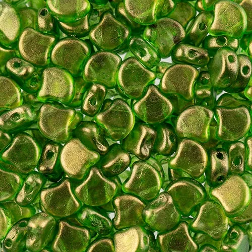 Ginko Beads, Crystal Halo Lime, 10g.