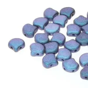 Ginko Beads, Polychrome Blueberry, 10g.