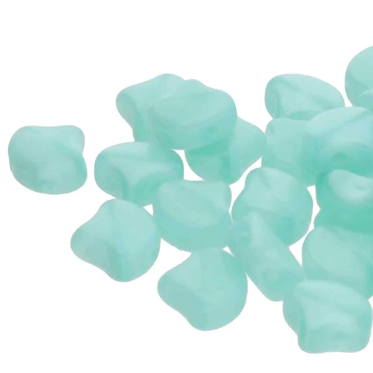 Ginko Beads, Opal Aqua Green, 10g.
