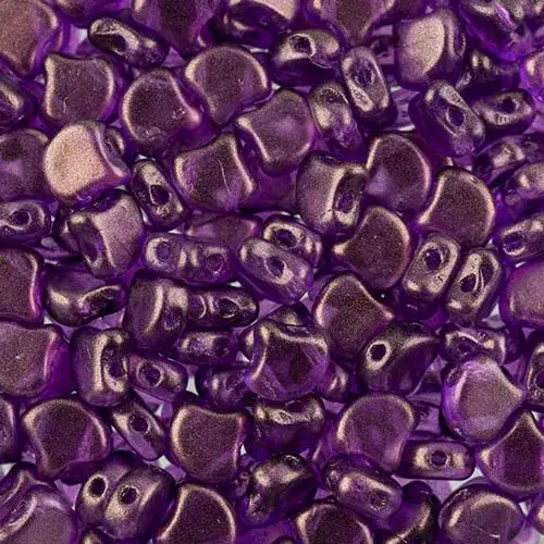 Ginko Beads, Crystal Halo Magenta, 10g.