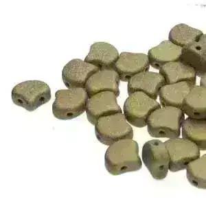 Ginko Beads, Metallic Suede Gold, 10g.