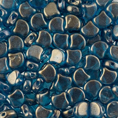 Ginko Beads, Crystal Halo Celestial Blue, 10g.