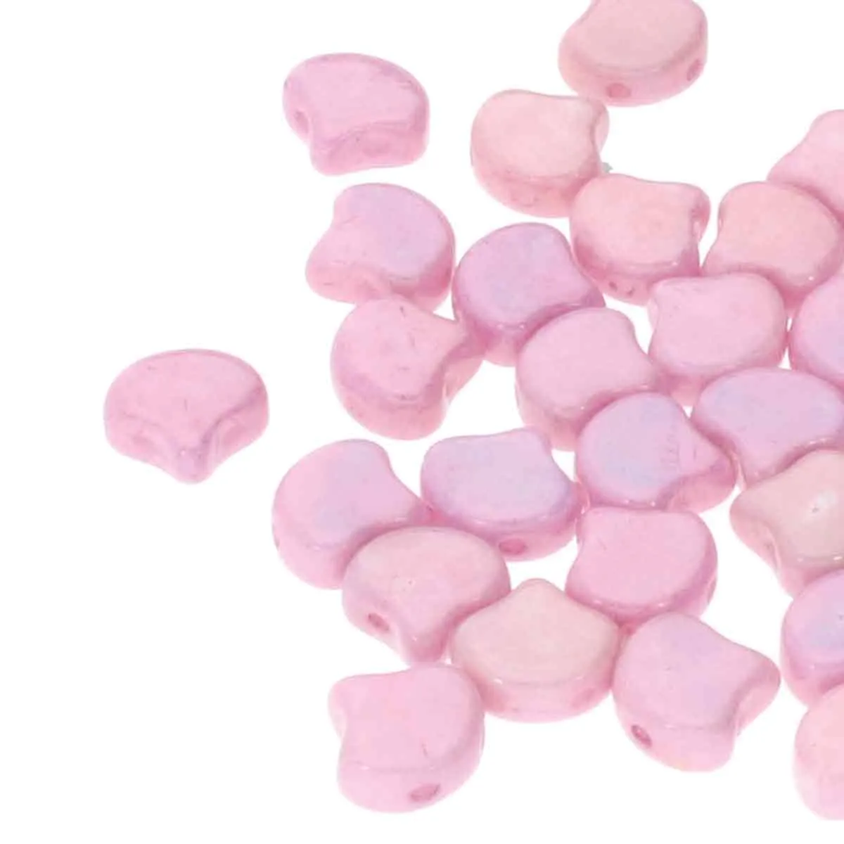 Ginko Beads, Chalk Lilac Luster, 10g.