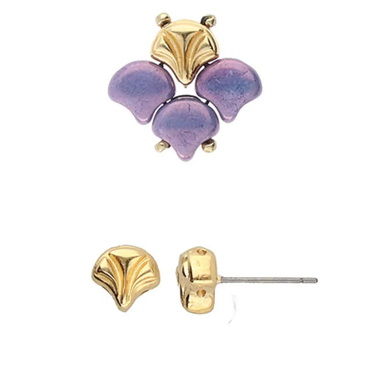 Cymbal Limani Ginko Earring Posts, 1 pair - Image 4