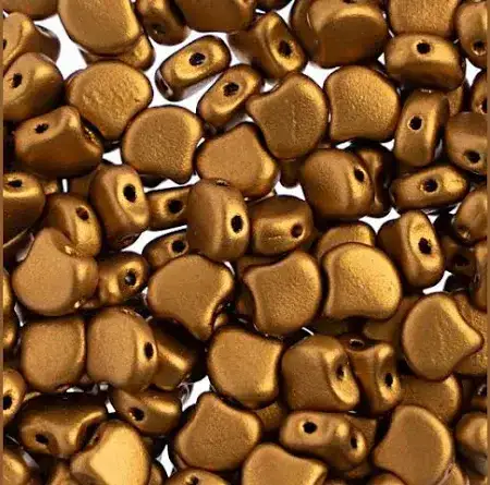 Ginko Beads, Metallic Antique Gold, 10g.