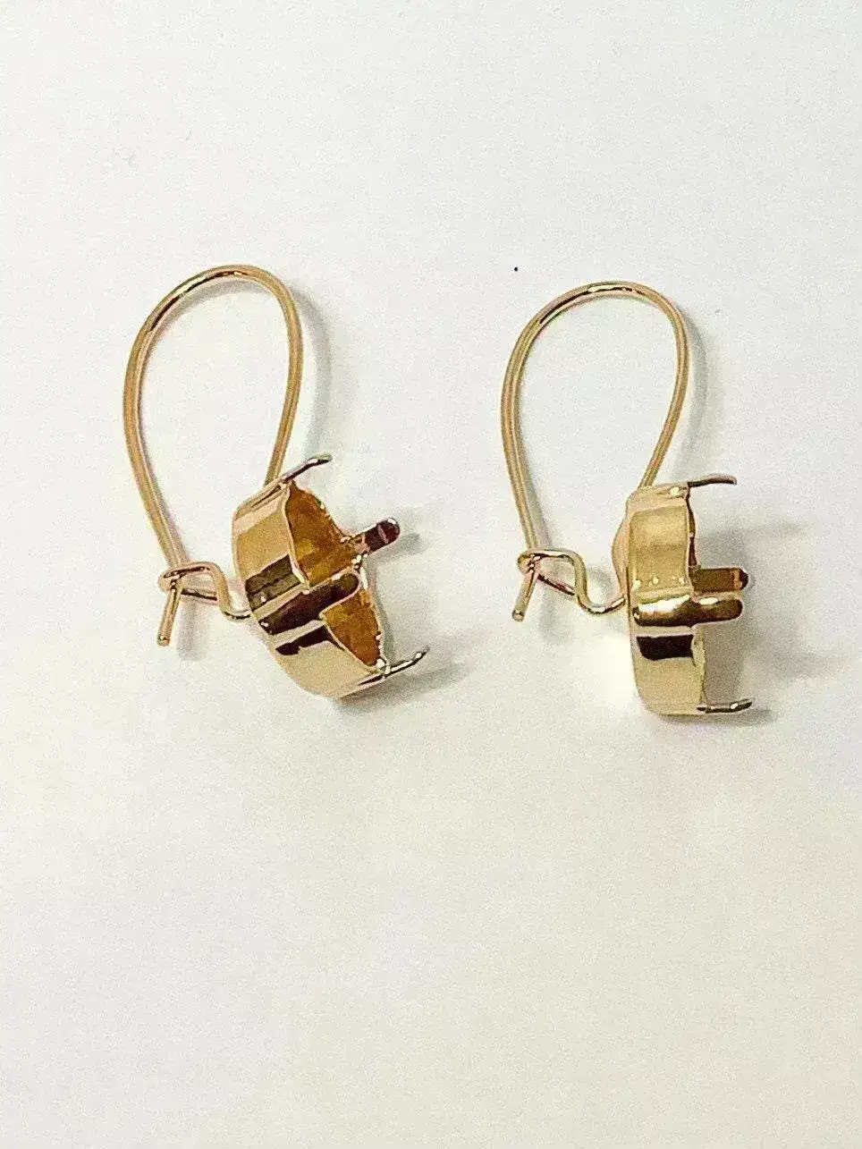 Gita Hanging Earring Settings for 12mm Crystal - Image 3