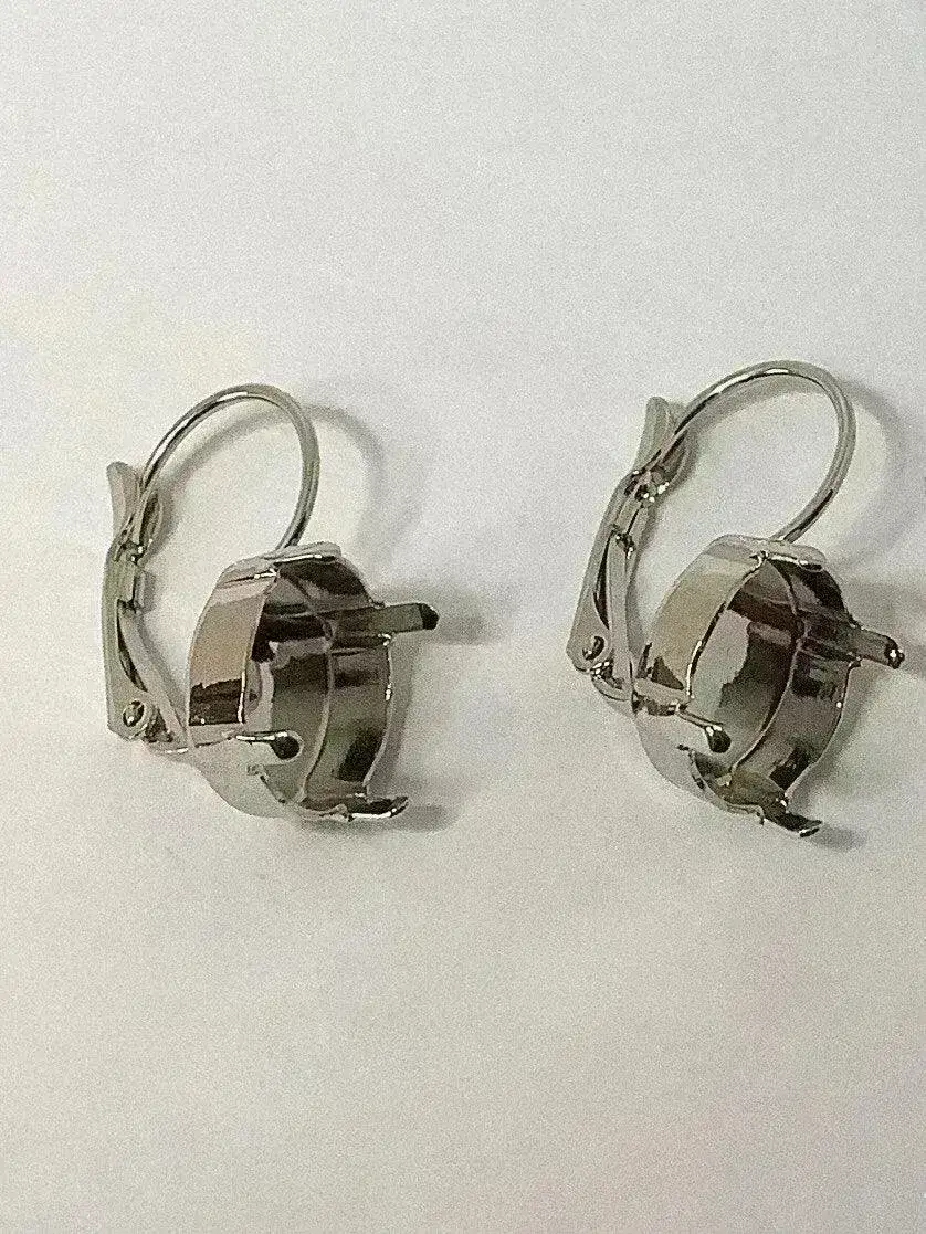 Gita Leverback Earring Settings for 12mm Crystal - Image 2