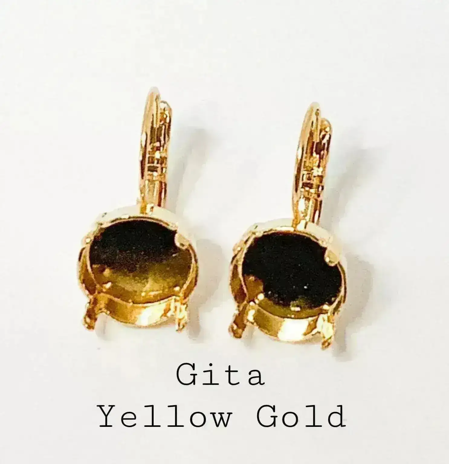 Gita Leverback Earring Settings for 12mm Crystal - Image 5