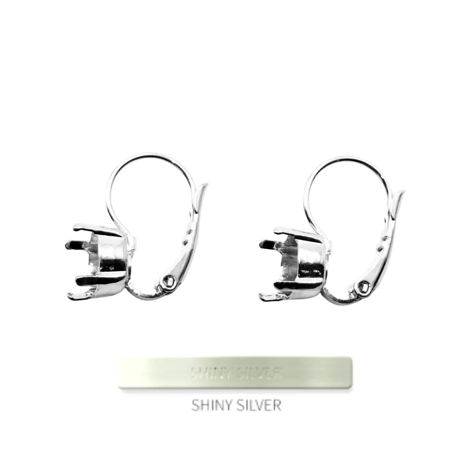 Gita Leverback Earring Settings, for 39ss/8mm Crystal - 1 pair - Image 3