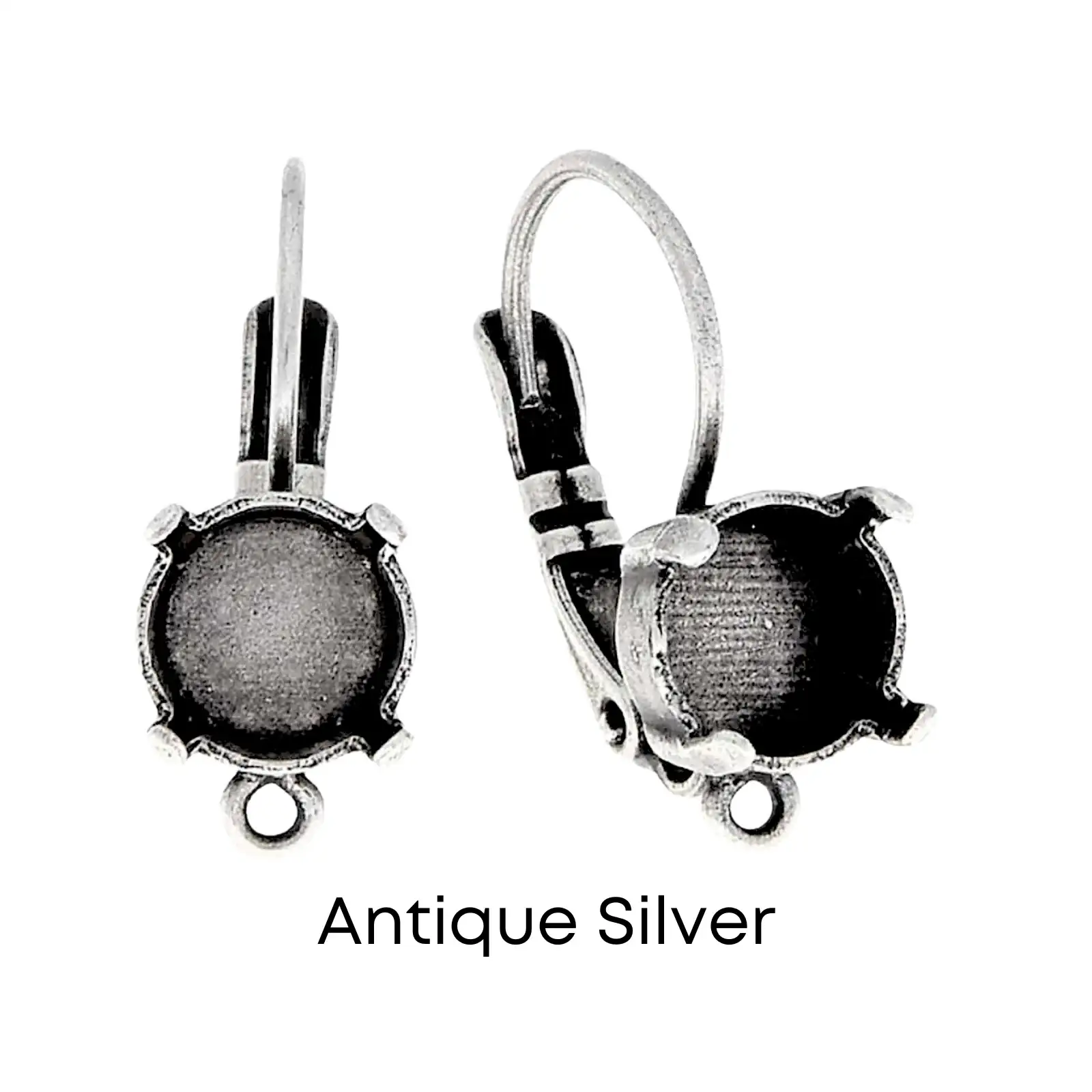 Gita Leverback Earring Settings, for 39ss/8mm Crystal - 1 pair - Image 7