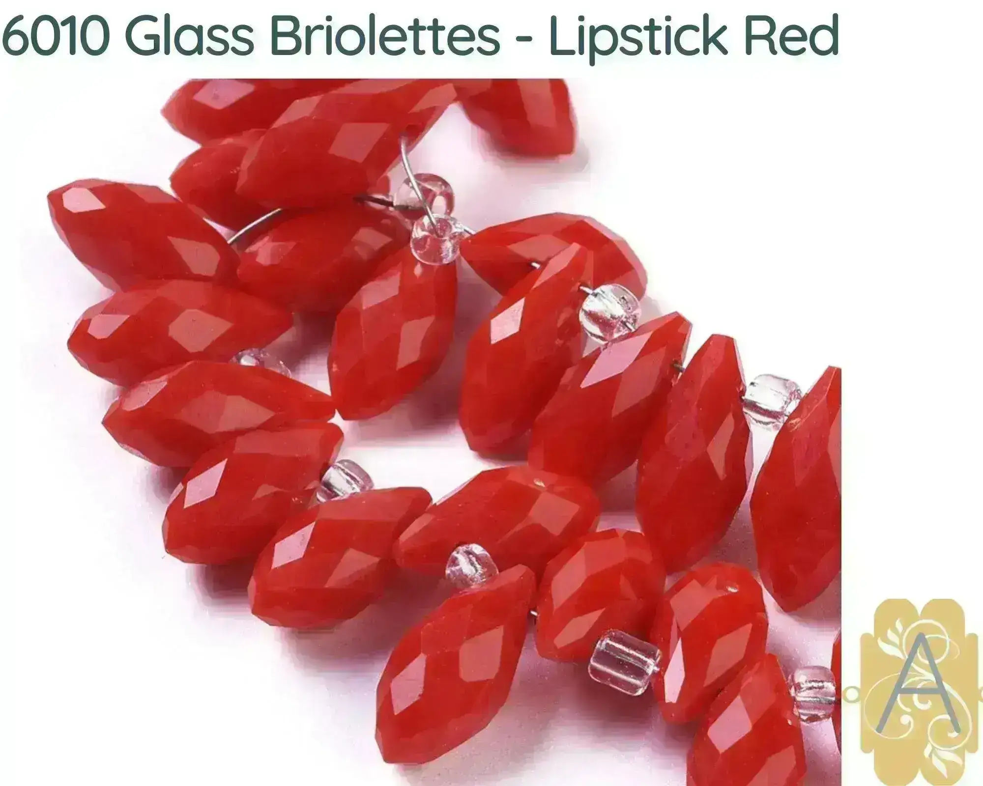 Faceted Glass Briolettes, 6010 style, Imitation Jade - Image 3
