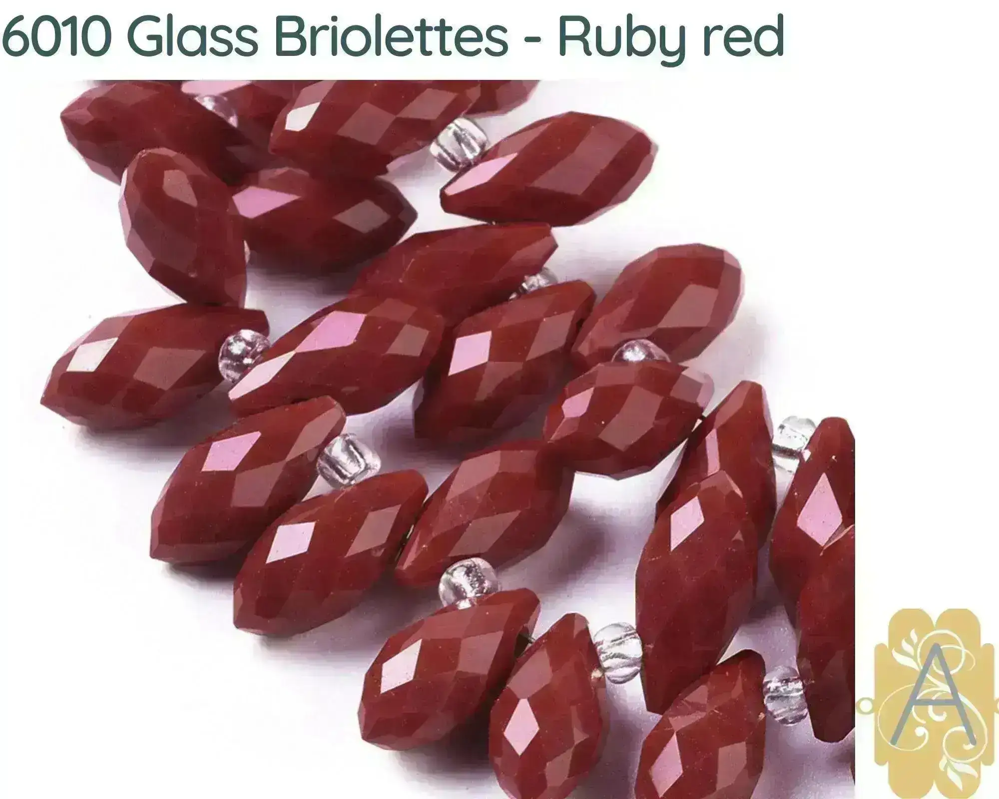 Faceted Glass Briolettes, 6010 style, Imitation Jade - Image 5