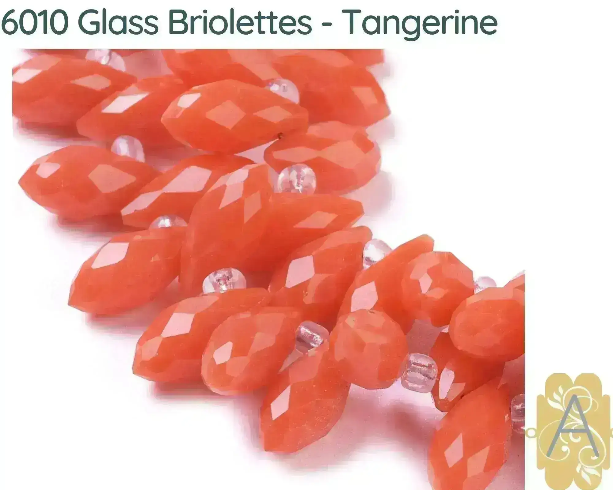 Faceted Glass Briolettes, 6010 style, Imitation Jade - Image 6
