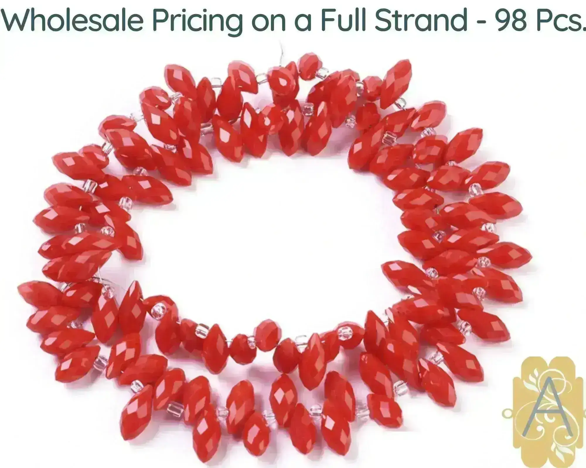 Faceted Glass Briolettes, 6010 style, Imitation Jade - Image 7