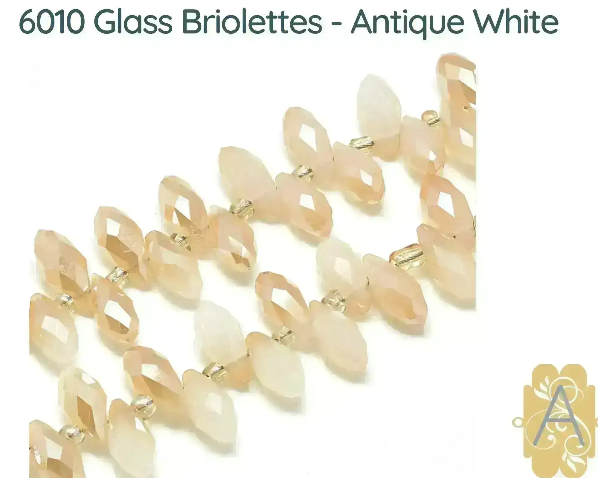 Faceted Glass Briolettes, 6010 style, Imitation Jade, Pastel Array - Image 4