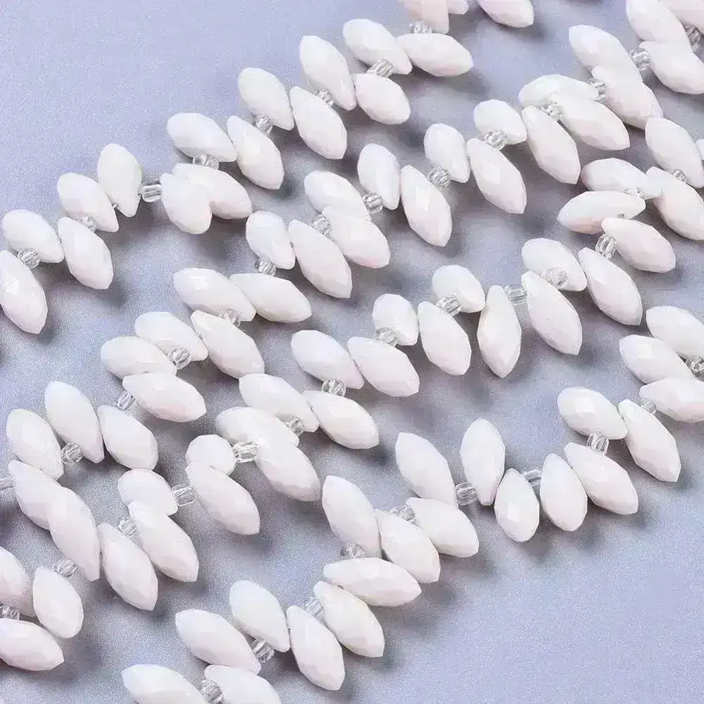Faceted Glass Briolettes, 6010 style, Imitation Jade, Pastel Array - Image 8