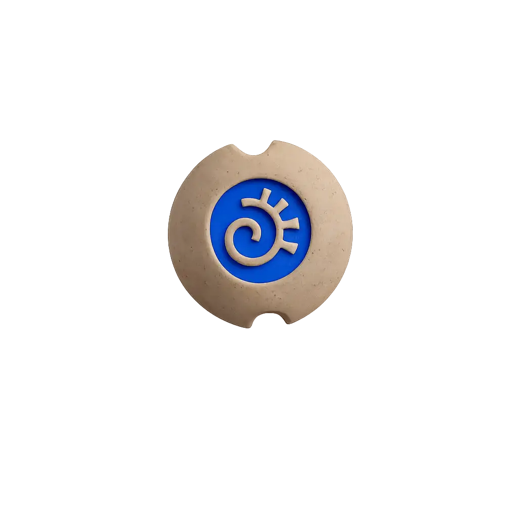 Golem Beads, Southwest Sun, Blue, 2 Pcs.
