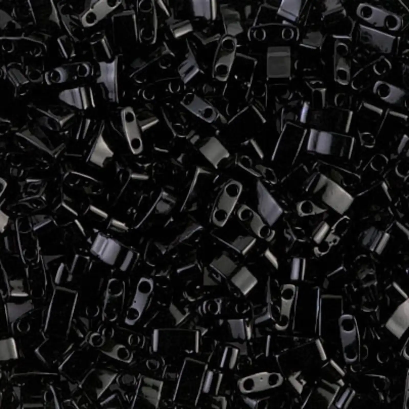 Miyuki Half Tila Beads, HTL-401, Black Opaque 5g