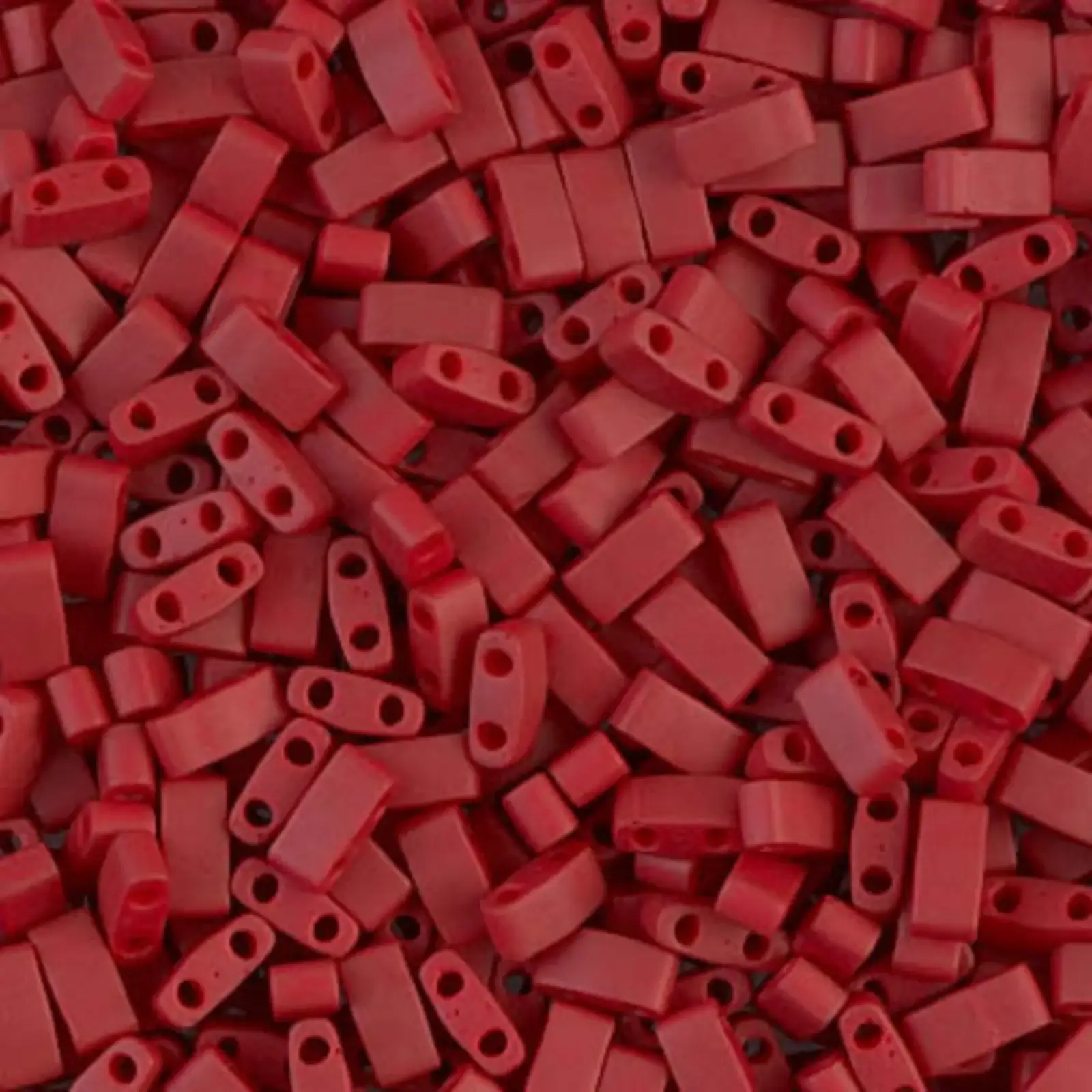 Miyuki Half Tila Beads, HTL-2040, Brick Red Metallic Matte 5g