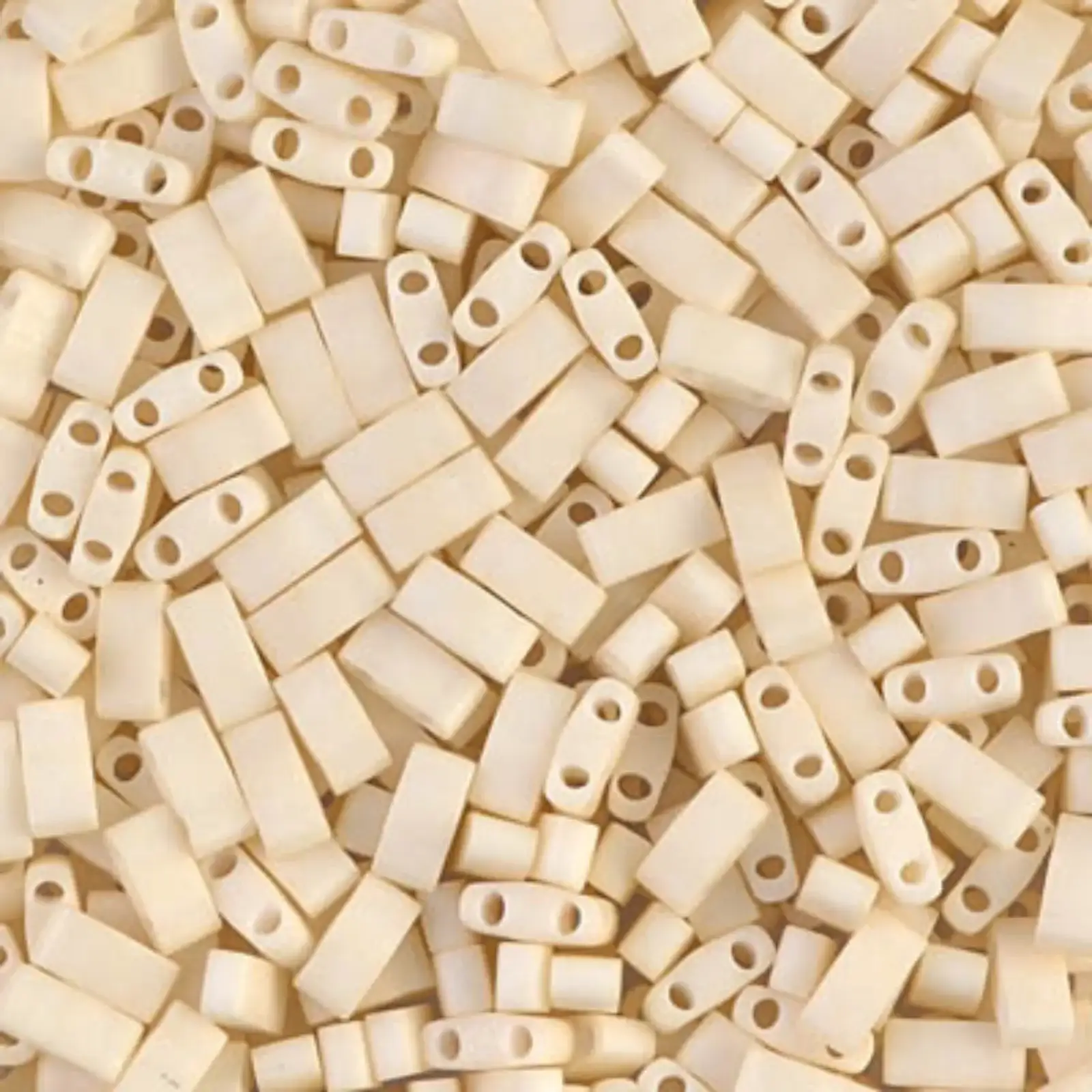 Miyuki Half Tila Beads, HTL-2021, Cream Opaque Matte 5g