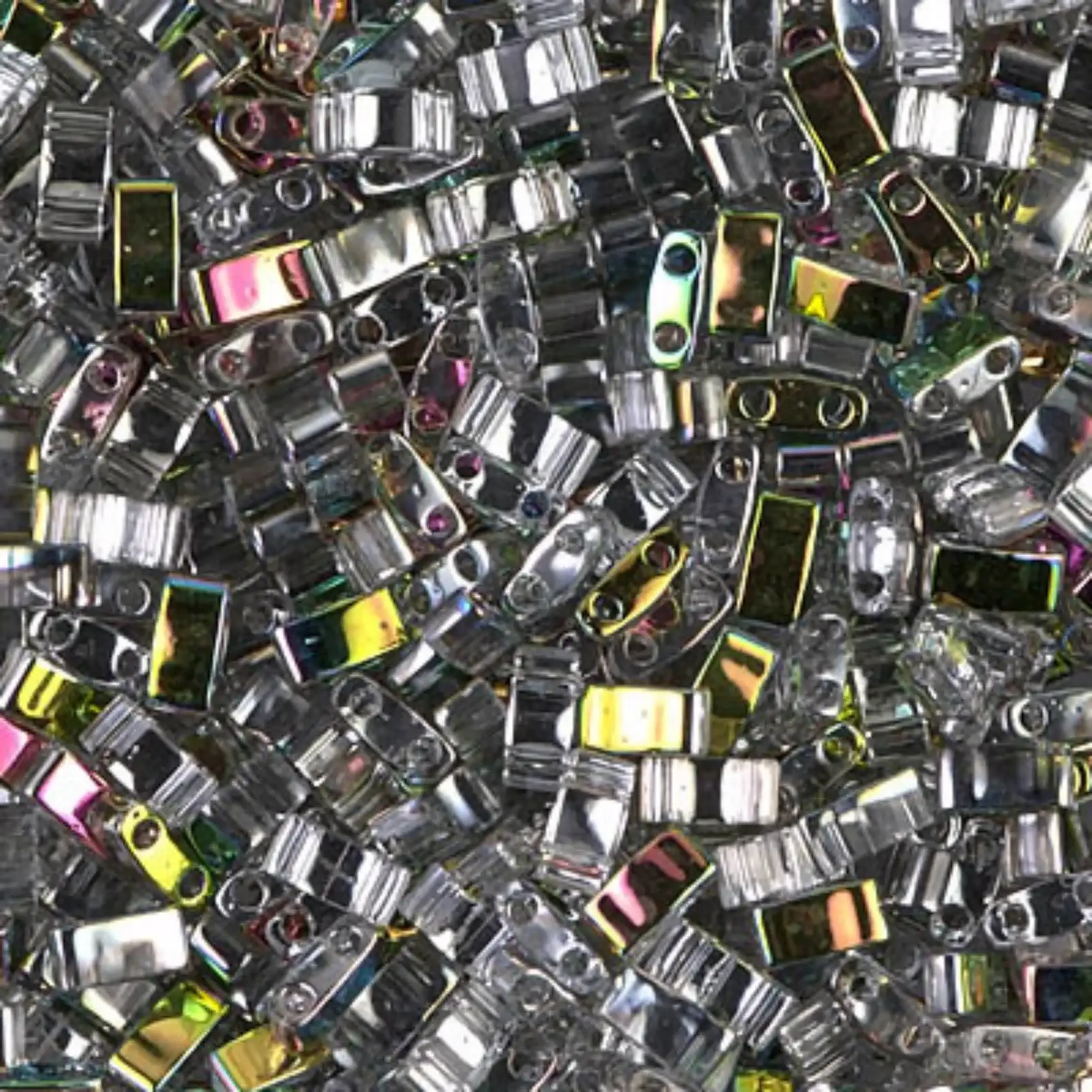 Miyuki Half Tila Beads, HTL-4552, Crystal Vitrail 5g