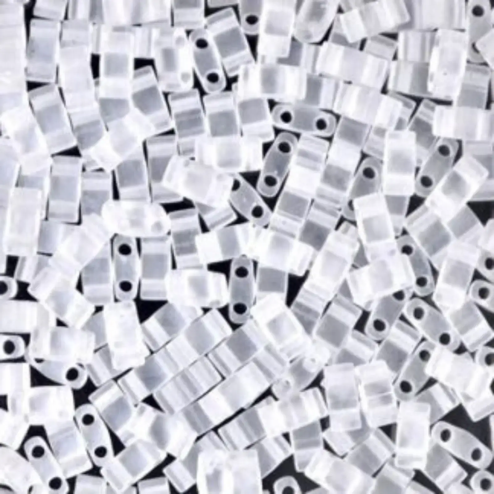 Miyuki Half Tila Beads, HTL-131F, Crystal Matte 5g