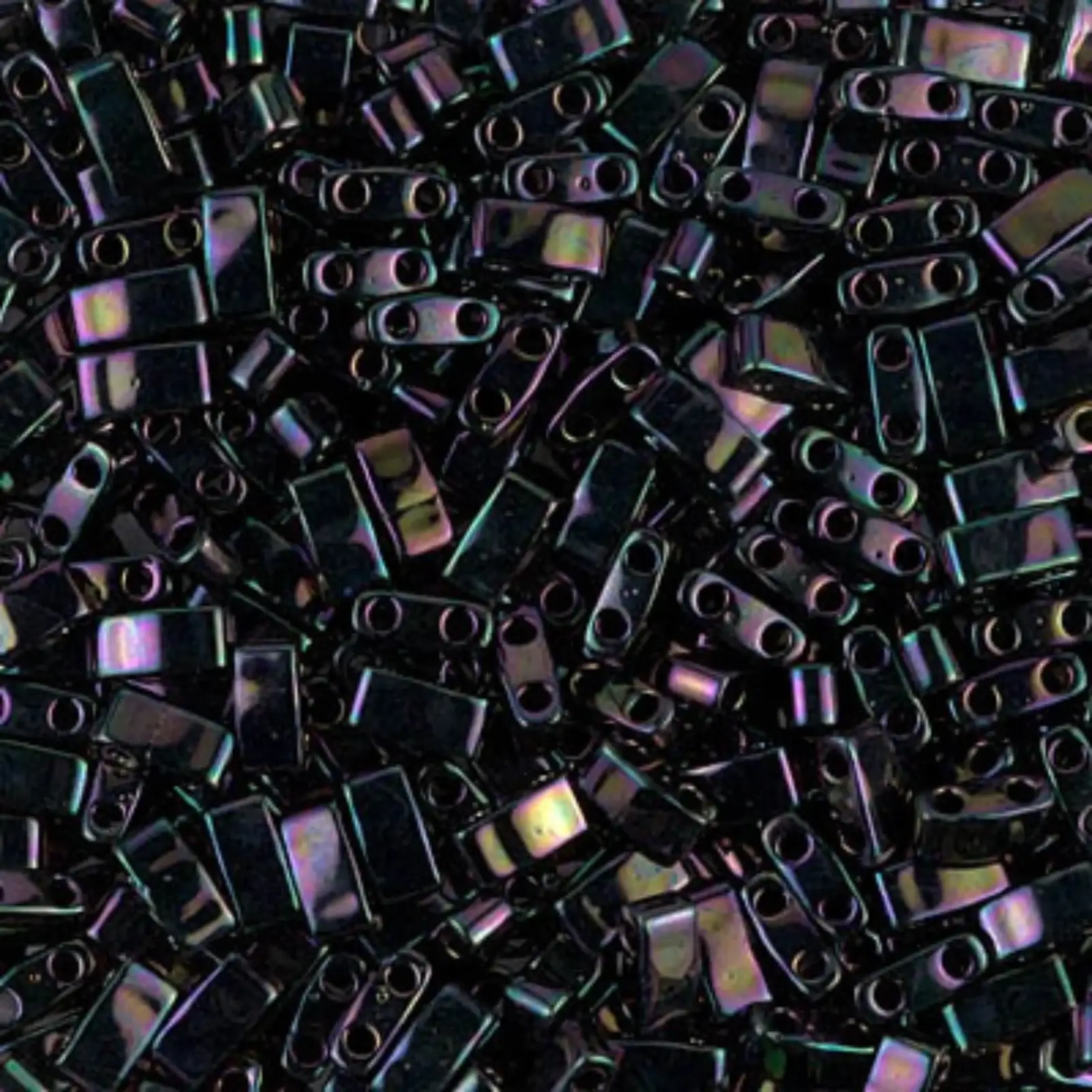 Miyuki Half Tila Beads, HTL-454, Dark Plum Iris Metallic 5g