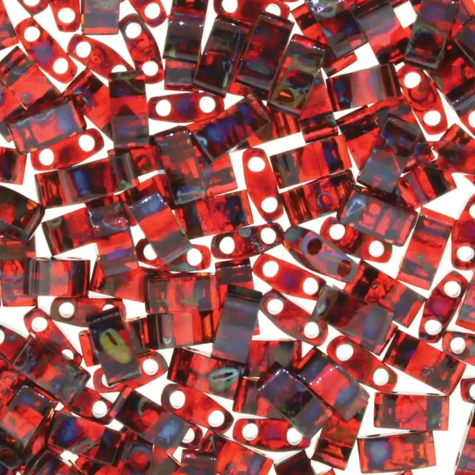 Miyuki Half Tila Beads, HTL-4504, Garnet Transparent Picasso 5g