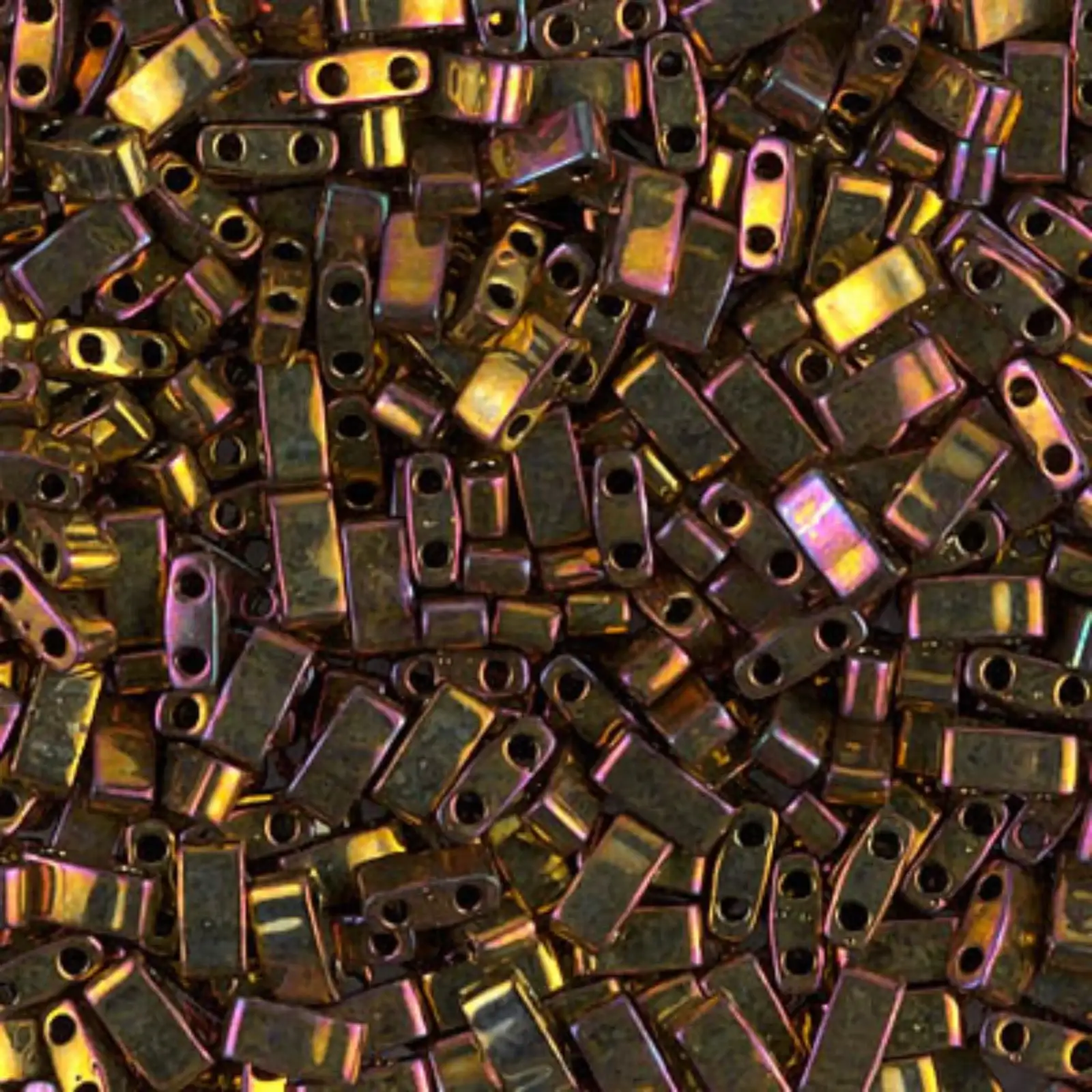 Miyuki Half Tila Beads, HTL-462, Gold Iris Metallic 5g