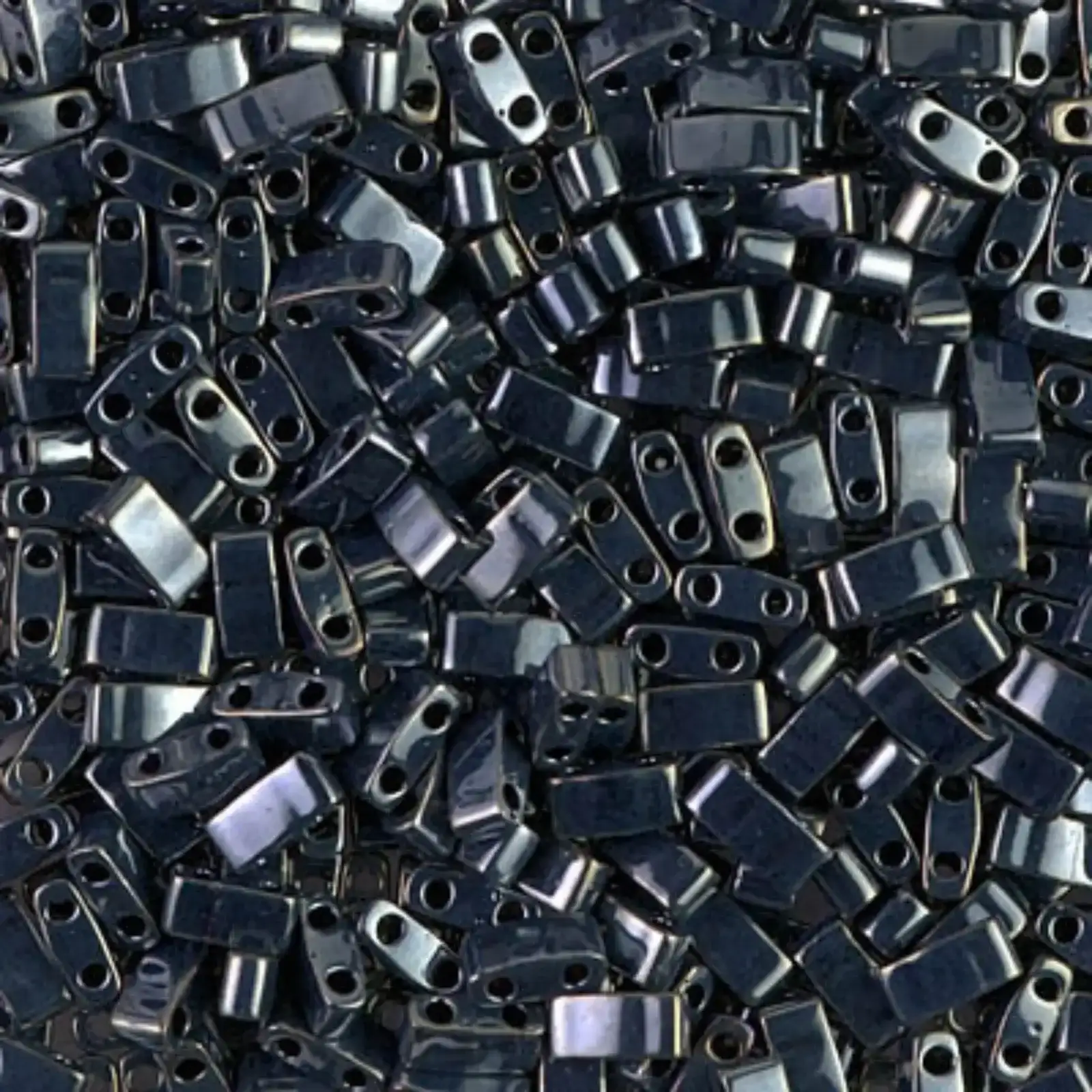 Miyuki Half Tila Beads, HTL-464, Gunmetal 5g