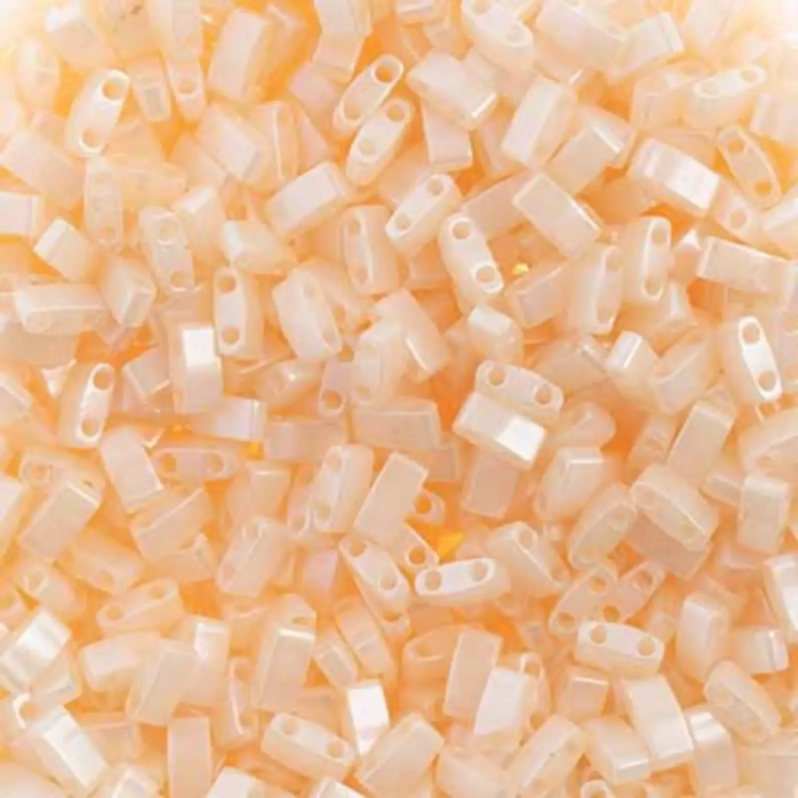Miyuki Half Tila Beads, HTL-2365, Ivory Opaque Luster 5g