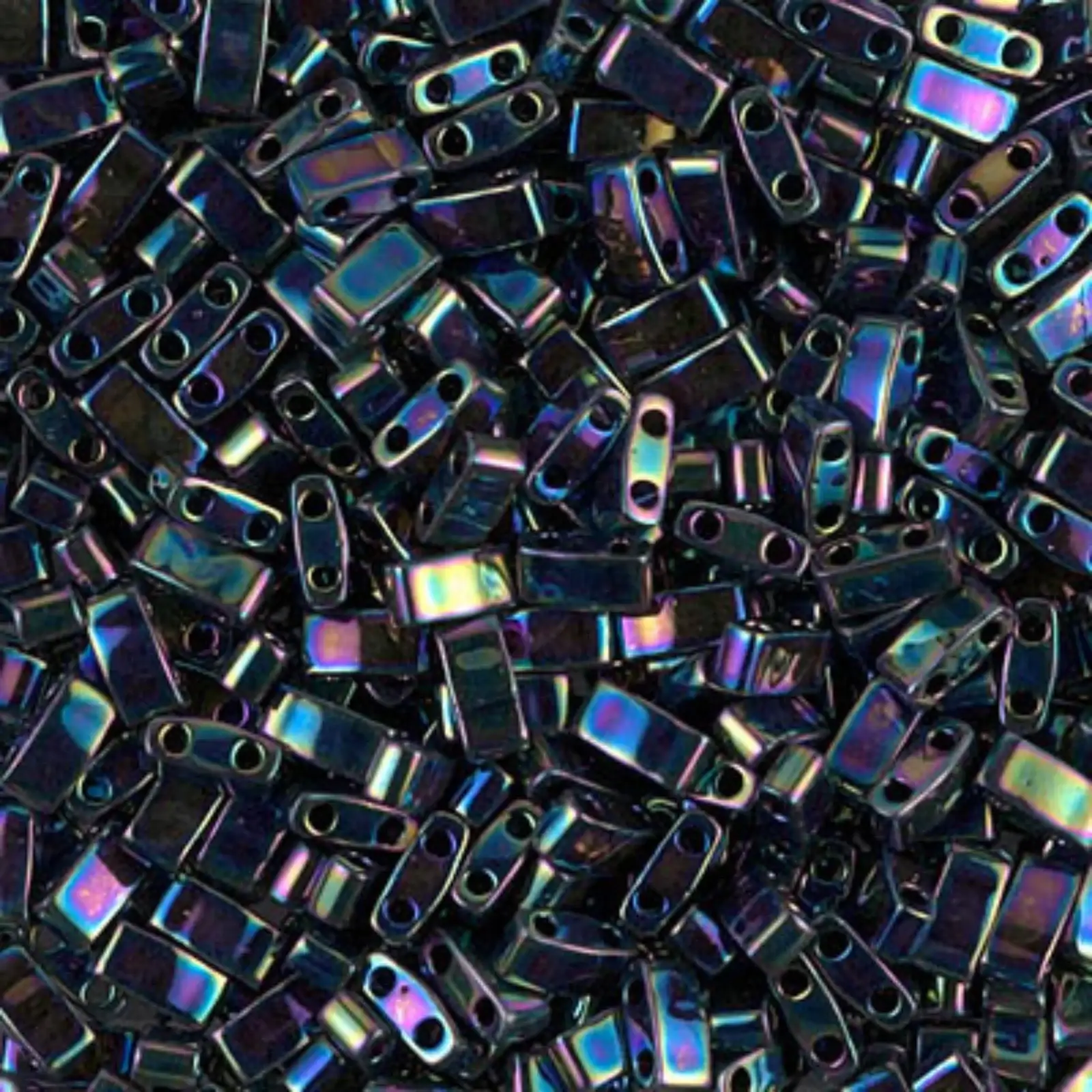 Miyuki Half Tila Beads, HTL-455, Medium Blue Iris Metallic 5g