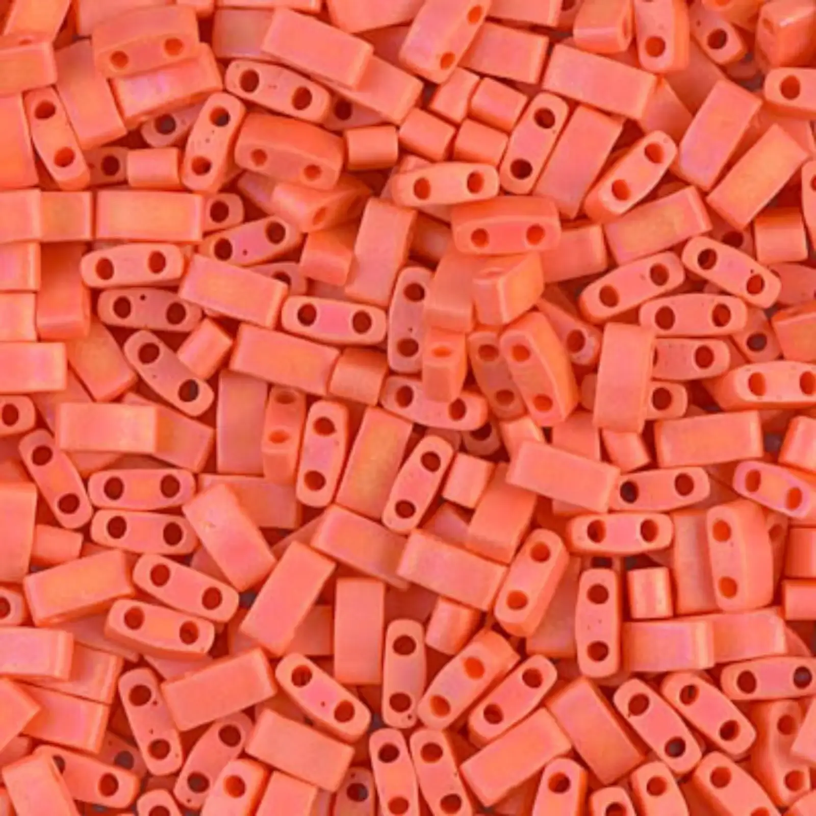 Miyuki Half Tila Beads, HTL-406FR, Orange Matte AB 5g