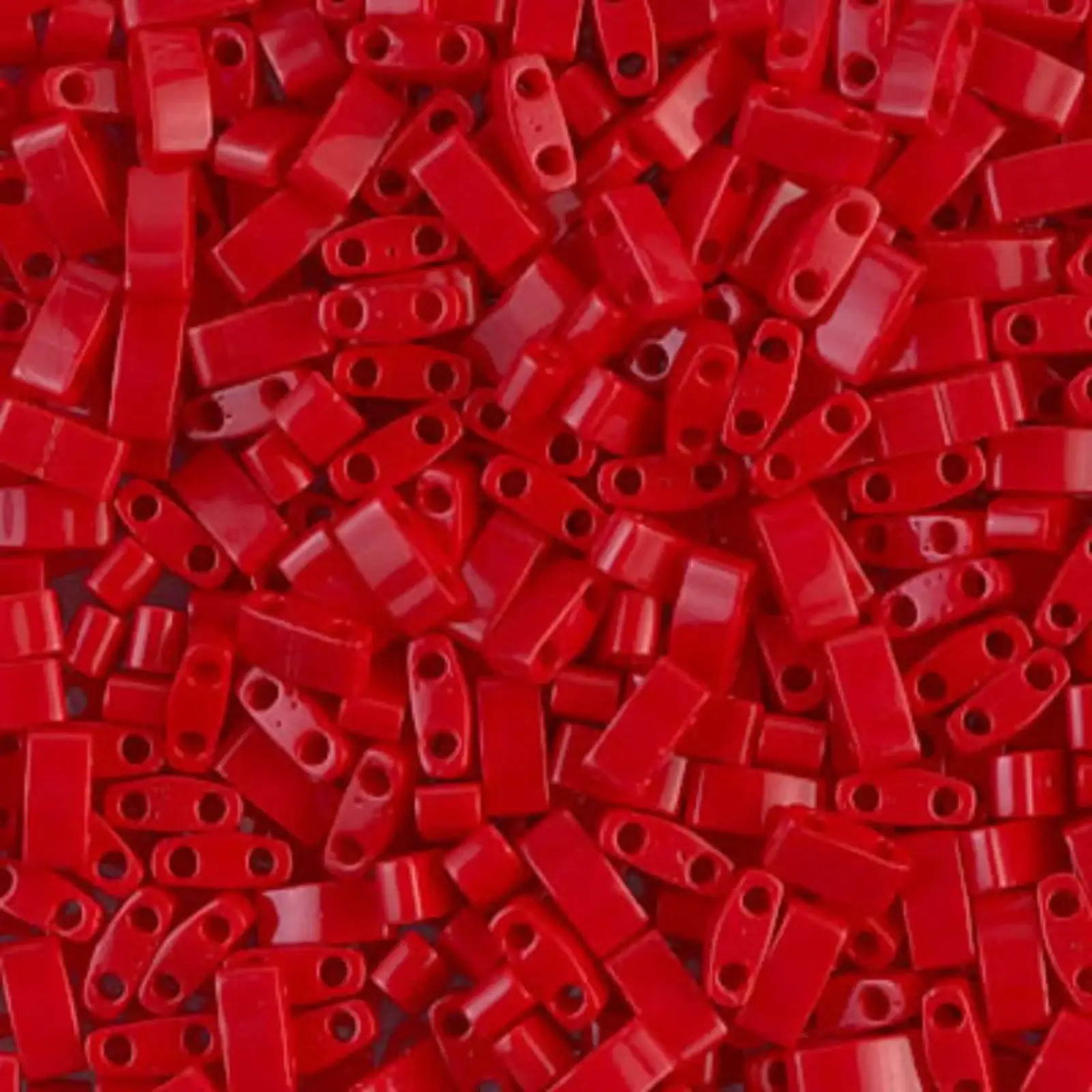 Miyuki Half Tila Beads, HTL-408, Red Opaque, 5g