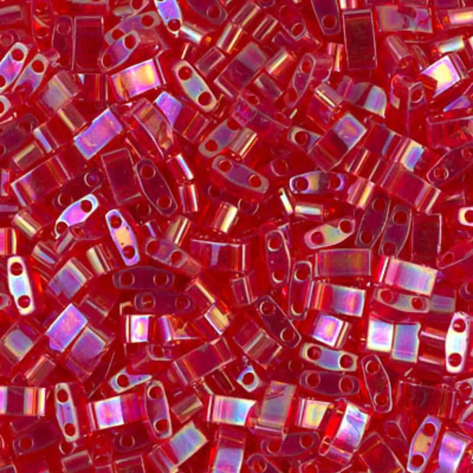 Miyuki Half Tila Beads, HTL-254, Red Transparent AB 5g