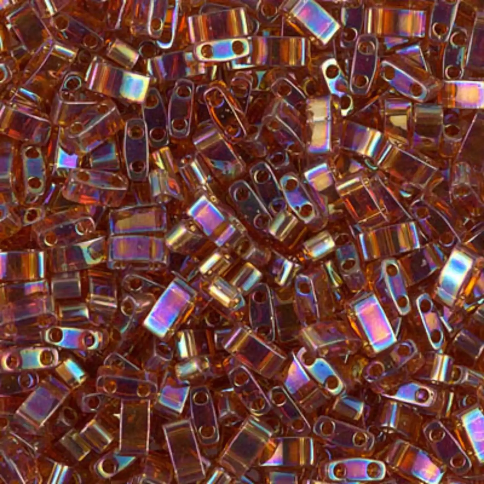 Miyuki Half Tila Beads, HTL-257, Topaz Transparent AB 5g