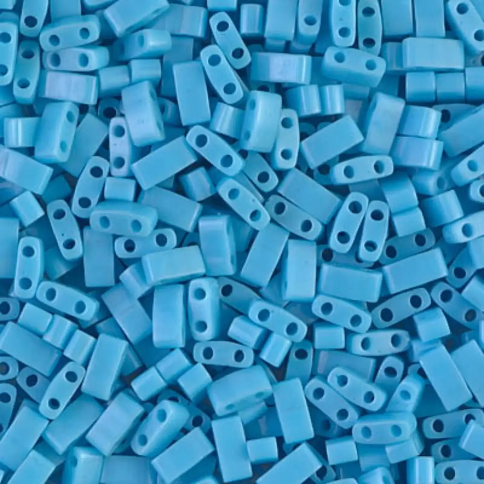 Miyuki Half Tila Beads, HTL-413, Turquoise Blue Opaque 5g
