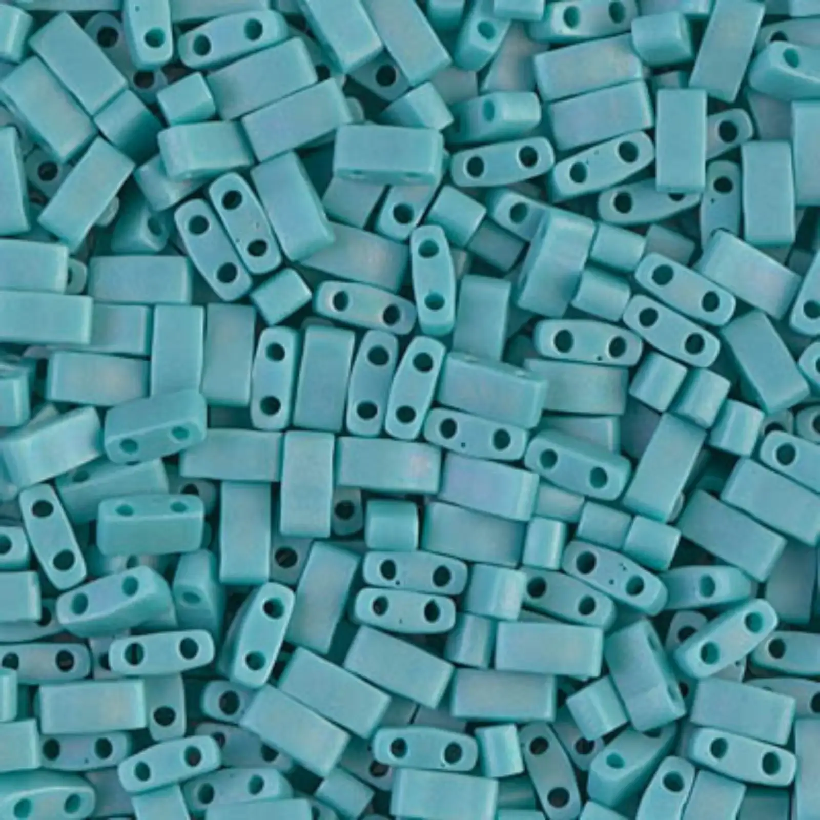 Miyuki Half Tila Beads, HTL-412FR, Turquoise Green Matte AB 5g