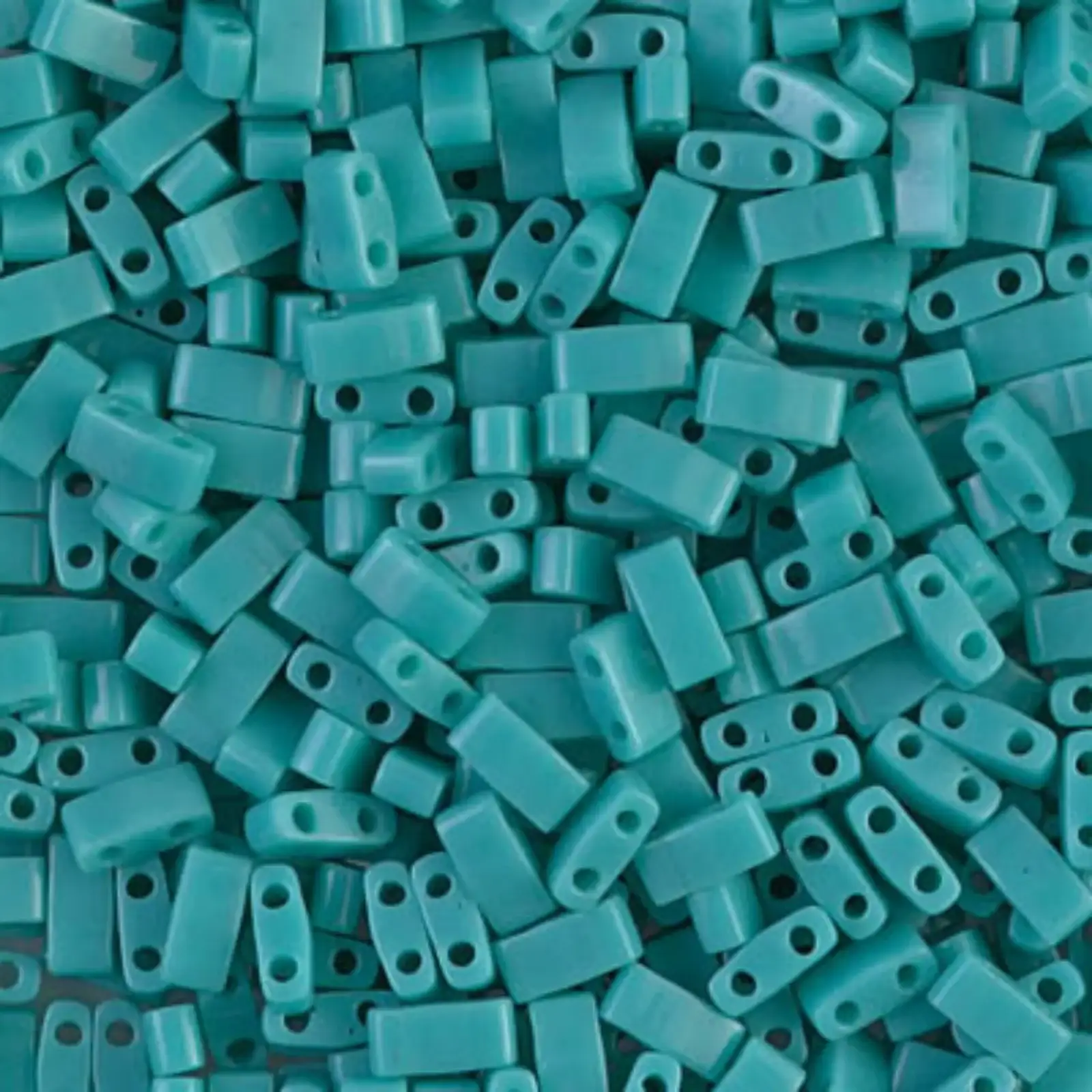 Miyuki Half Tila Beads, HTL-412, Turquoise Green Opaque 5g