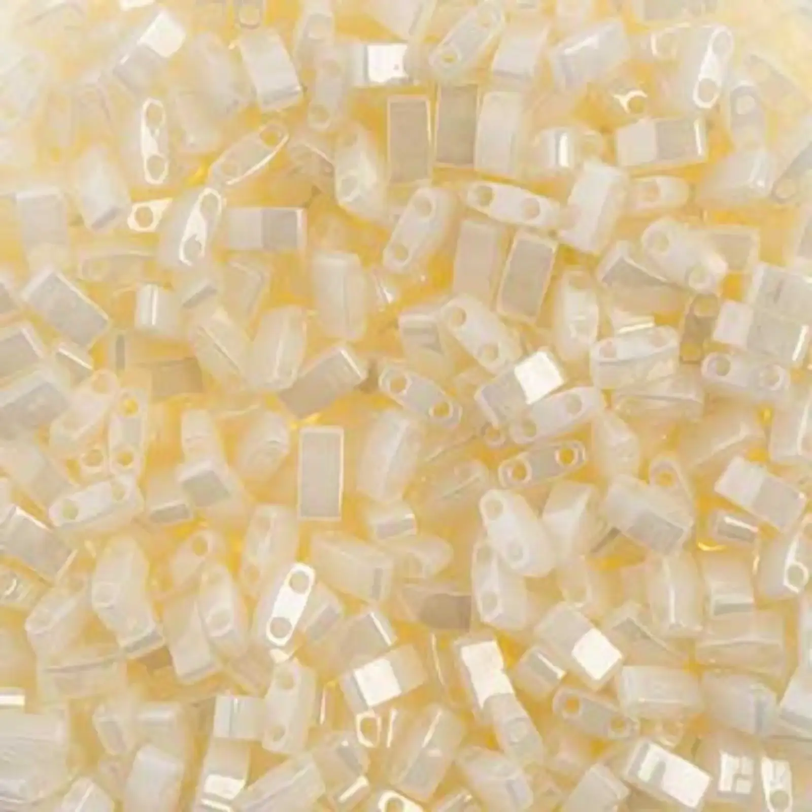 Miyuki Half Tila Beads, HTL-512, White Opaque Glazed 5g